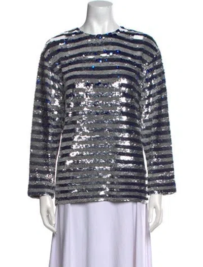 Pre-owned Ashish Silk Printed Sweatshirt In Blue