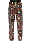 Ashish Tapered Sequinned Trousers In Red ,black