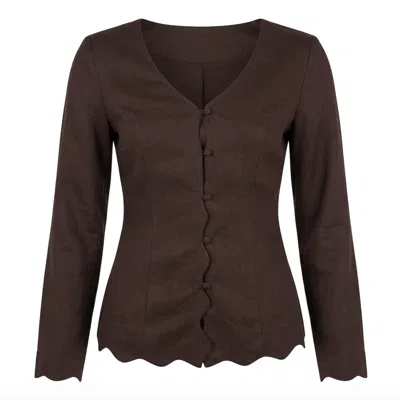 Ashita Fernandes Women's Black Arz Top – Strength & Sophistication In Linen