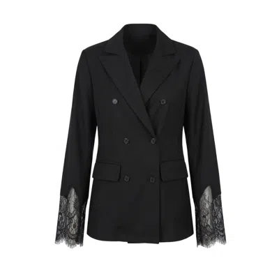 Ashita Fernandes Women's Black Saanjh Top/ Blazer