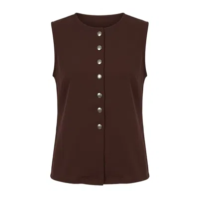 Ashita Fernandes Women's Brown Espresso Top