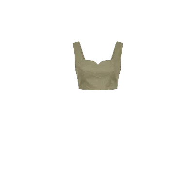 Ashita Fernandes Women's Green Cropped &amp; Flattering Fit Top In Gray