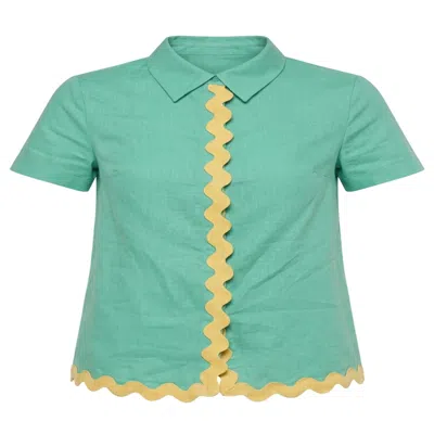 Ashita Fernandes Women's Green Dariya Top - Soft, Breezy, & Beautiful