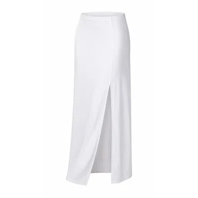 Ashita Fernandes Women's White Effortlessly Elegant Skirt