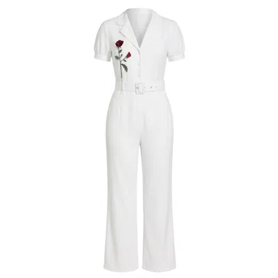 Ashita Fernandes Women's White Margot Jumpsuit In Gray