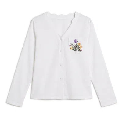 Ashita Fernandes Women's White Relaxed Button-down Shirt