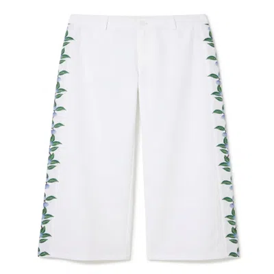 Ashita Fernandes Women's White Wide-leg Ankle-length Trousers