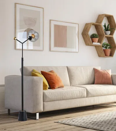 Ashley Adesso Dusk Floor Lamp In White