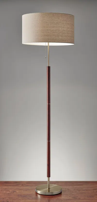 Ashley Adesso Hamilton Floor Lamp In Brown