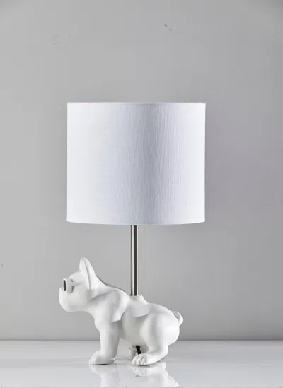 Ashley Adesso Simplee Sunny Dog Table Lamp In White