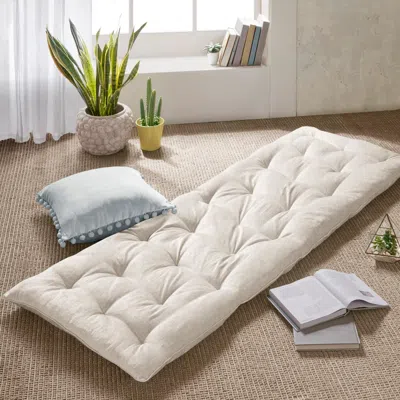 Ashley Alder Poly Chenille Lounge Floor Pillow Cushion In White