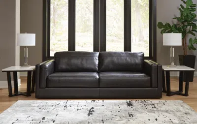 Ashley Amiata Leather Sofa Leather In Black