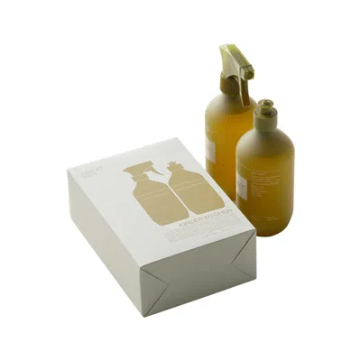 Ashley & Co Green Kinder Kitchen Care Set In Brown