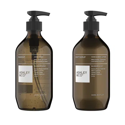 Ashley & Co Pair Up - Hand Wash & Lotion Set In Blossom & Gilt In Brown