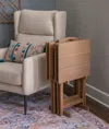 Ashley Ara Tray Table Set In Brown
