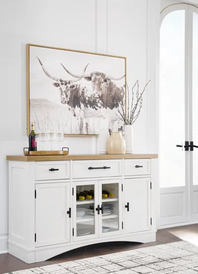 Ashley Ashbryn Dining Server In White