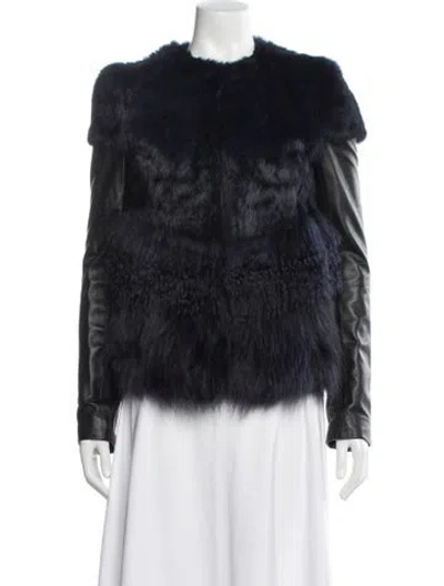 Pre-owned Ashley B Fur Faux Fur Jacket In Multi