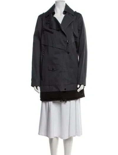 Pre-owned Ashley B Trench Coat In Gray