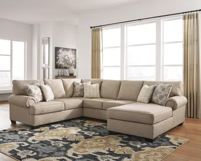 Ashley Baceno 3-piece Sectional With Chaise In Neutral