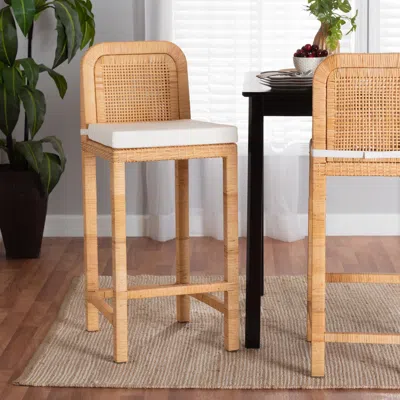 Ashley Bali & Pari Zariah Bar Height Stool In Brown