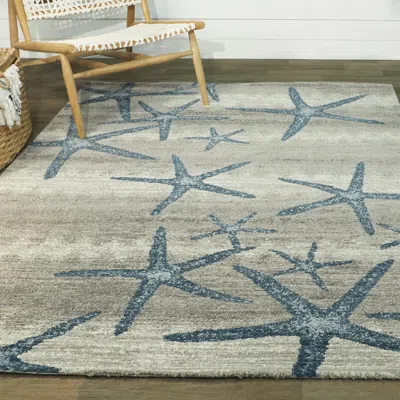 Ashley Balta Martin Coastal Starfish 2' 7" X 7' Runner Rug In Gray
