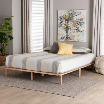 Ashley Baxton Studio Calhoun Queen Platform Bed In Brown