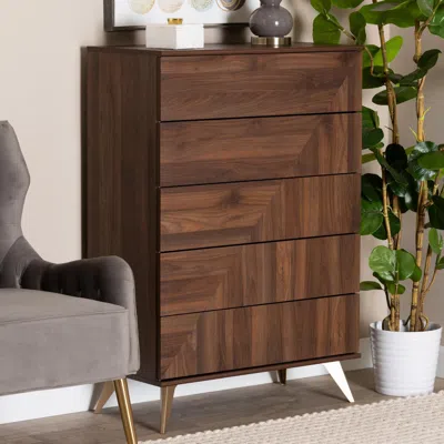 Ashley Baxton Studio Graceland 32" 5 Drawer Chest In Brown