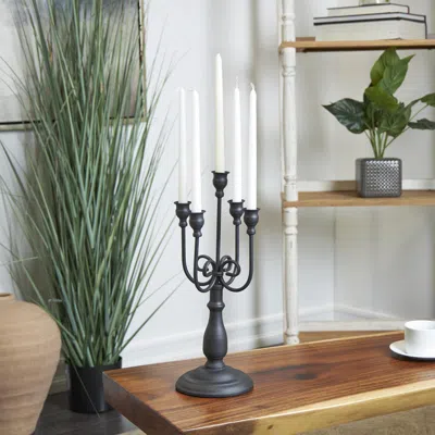 Ashley Bayberry Lane Antique Candle Holders In Black