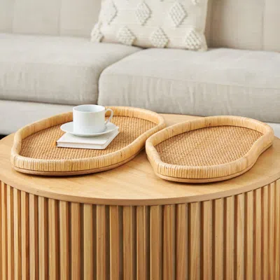 Ashley Bayberry Lane Decor Tray (set Of 2) In Brown