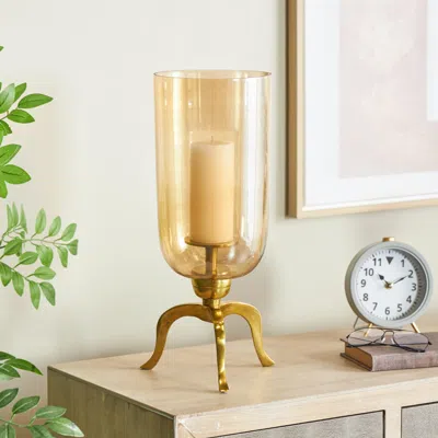 Ashley Bayberry Lane Hurricane Candle Holder In Gold