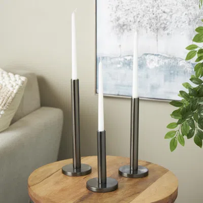 Ashley Bayberry Lane Slim Decorative Candle Holder (set Of 3) In Blue