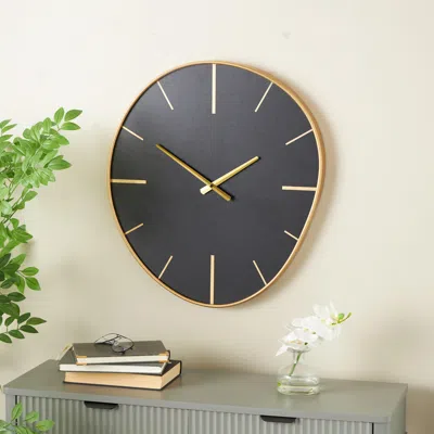 Ashley Bayberry Lane Wavy Wall Clock In Black