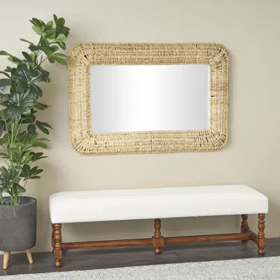 Ashley Bayberry Lane Woven Room Wall Mirror In Brown