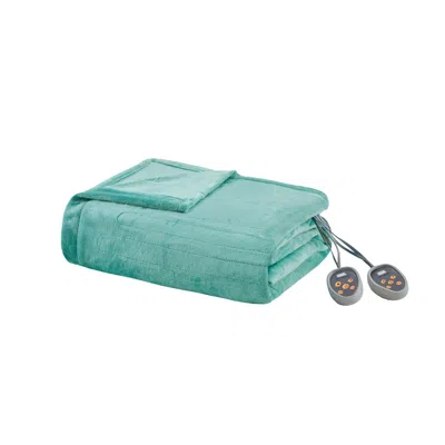 Ashley Beautyrest® Heated Plush Twin Blanket In Multi