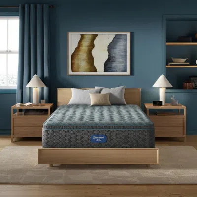 Ashley Beautyrest Level One Medium Pillow Top 14.25 In. Queen Mattress In Black