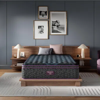 Ashley Beautyrest World Class Level Three Medium Pillow Top 15.75 In. Twin Mattress In Black