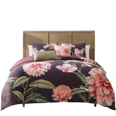 Ashley Bebejan Blush 5-piece King Reversible Comforter Set In Purple