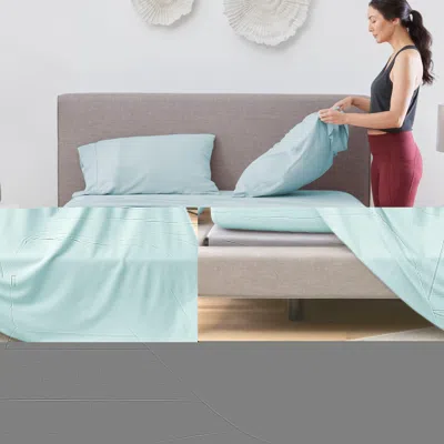 Ashley Bedgear Hyper-linen Queen Sheet Set In Blue