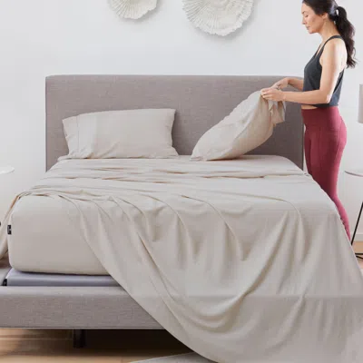 Ashley Bedgear Hyper-linen Queen Sheet Set In Brown
