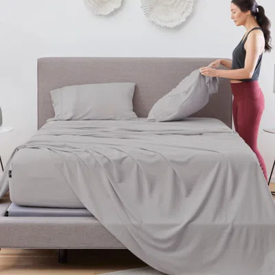 Ashley Bedgear Hyper-linen Split King Sheet Set In Gray