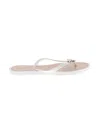 Ashley Blue Flip Flops In White