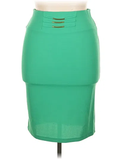 Pre-owned Ashley Blue Formal Skirt In Green