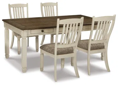 Ashley Bolanburg Dining Table And 4 Chairs In Animal Print