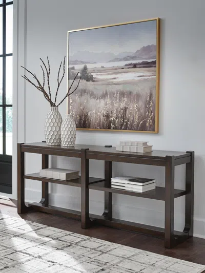Ashley Breckington Sofa Table In Brown