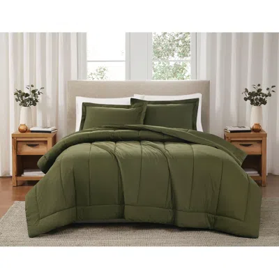 Ashley Brooklyn Loom 3-piece Full/queen Comforter Set In Green