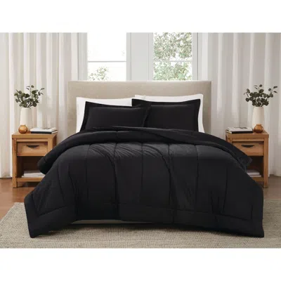 Ashley Brooklyn Loom 3-piece King Comforter Set In Black