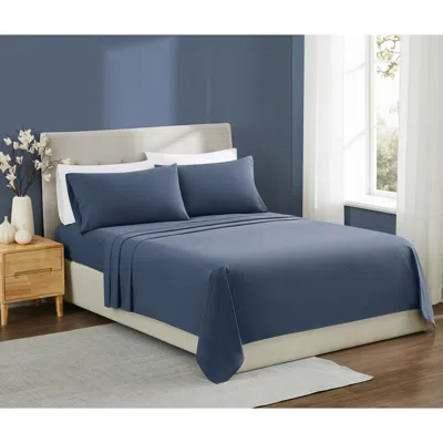 Ashley Brooklyn Loom Essential 3-piece Queen Sheet Set In Blue
