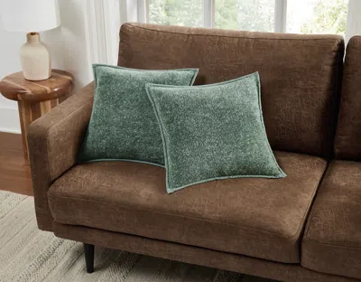 Ashley Brooklyn Loom Pillow In Green
