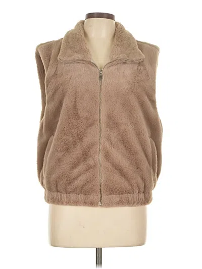 Pre-owned Ashley By 26 International Faux Fur Vest In Brown