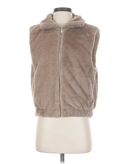 Pre-owned Ashley By 26 International Faux Fur Vest In Tan